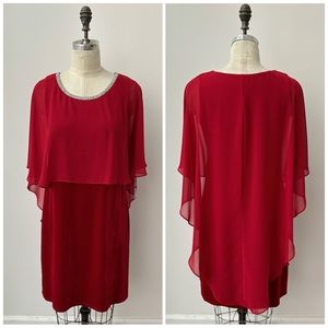 *SALE* NWT Glamour Rhinestone Chiffon Overlay Velvet Dress size 8
